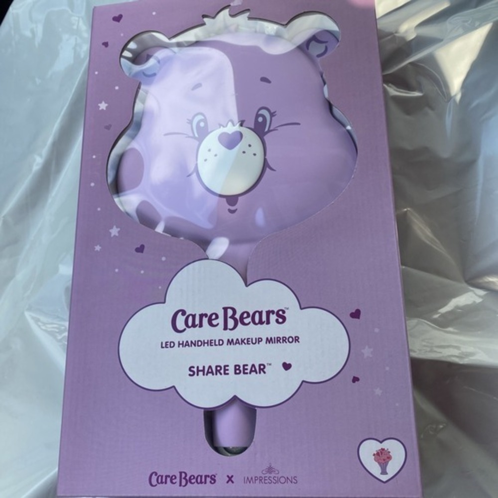 Care Bears Led Handheld Makeup Mirror, Share Bear‎ New! 3588